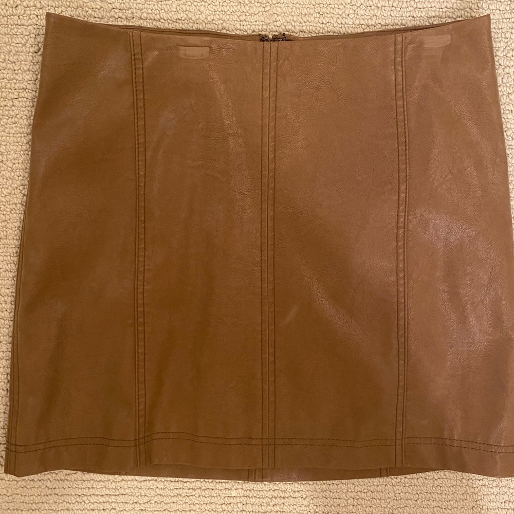 Free people leather skirt